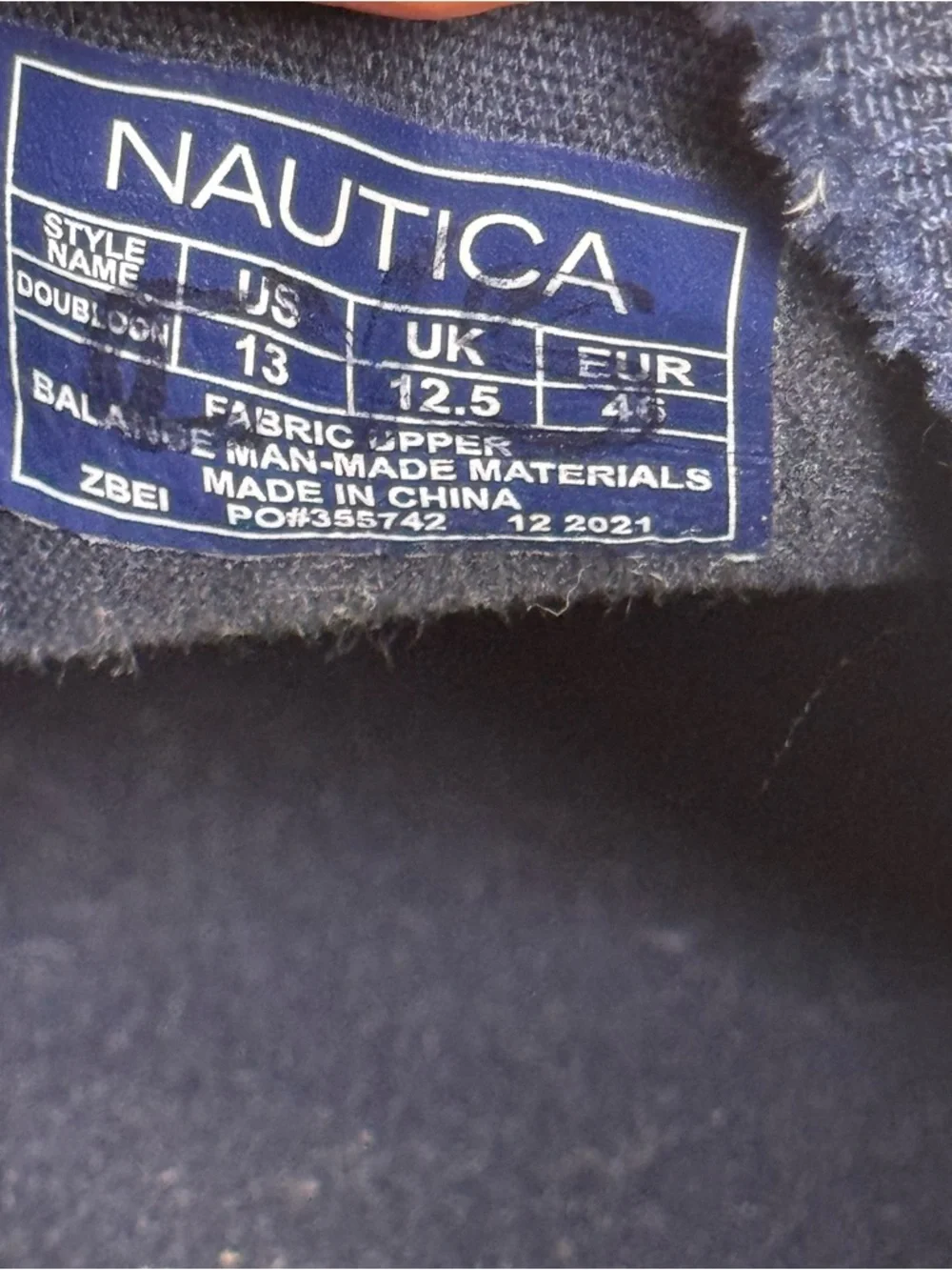 Nautica Nautical Preppy Doubloon Mens 13 Navy Blue Striped Boat Shoes Slip On